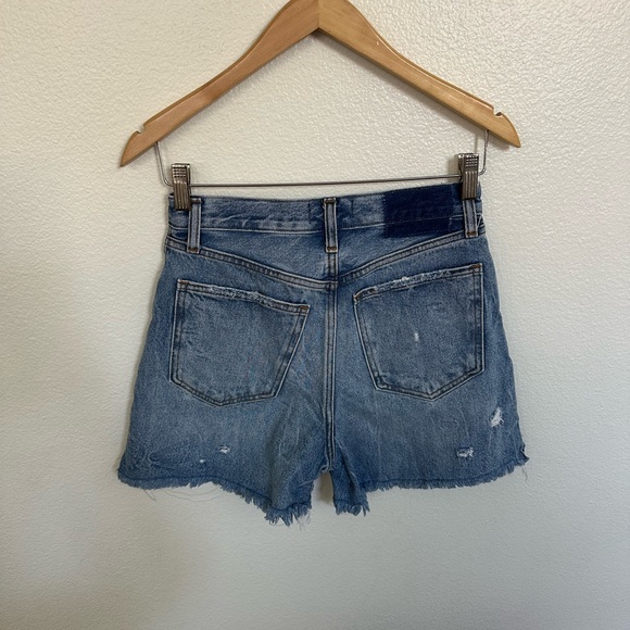 Abercrombie & Fitch Light Blue Distressed Jean Shorts - Picture 7 of 8
